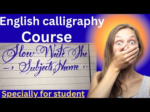 How To Write Subject In Calligraphy How to write All subjects name in Calligraphy,English calligraphy ...