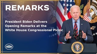 President Biden Delivers Opening Remarks at the White House Congressional Picnic