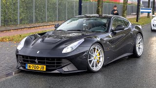 Ferrari F12 Berlinetta with Novitec Exhaust  LOUD Accelerations and Burnout !