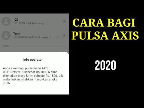 Transfer pulsa Axis ke Operator lain. 