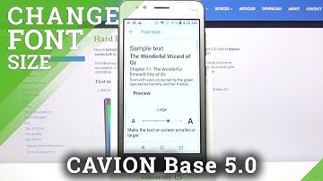 Set-Up / Manage System Font Size - Display Settings in CAVION Base 5.0