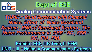 Analog Communication Systems, Noise in Communication Systems