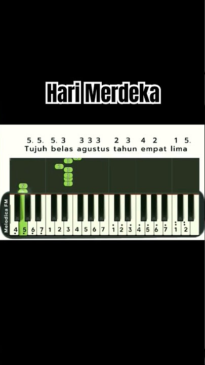 Hari Merdeka | Not angka pianika #pianikacover #merdeka #pianikapemula #17agustus1945
