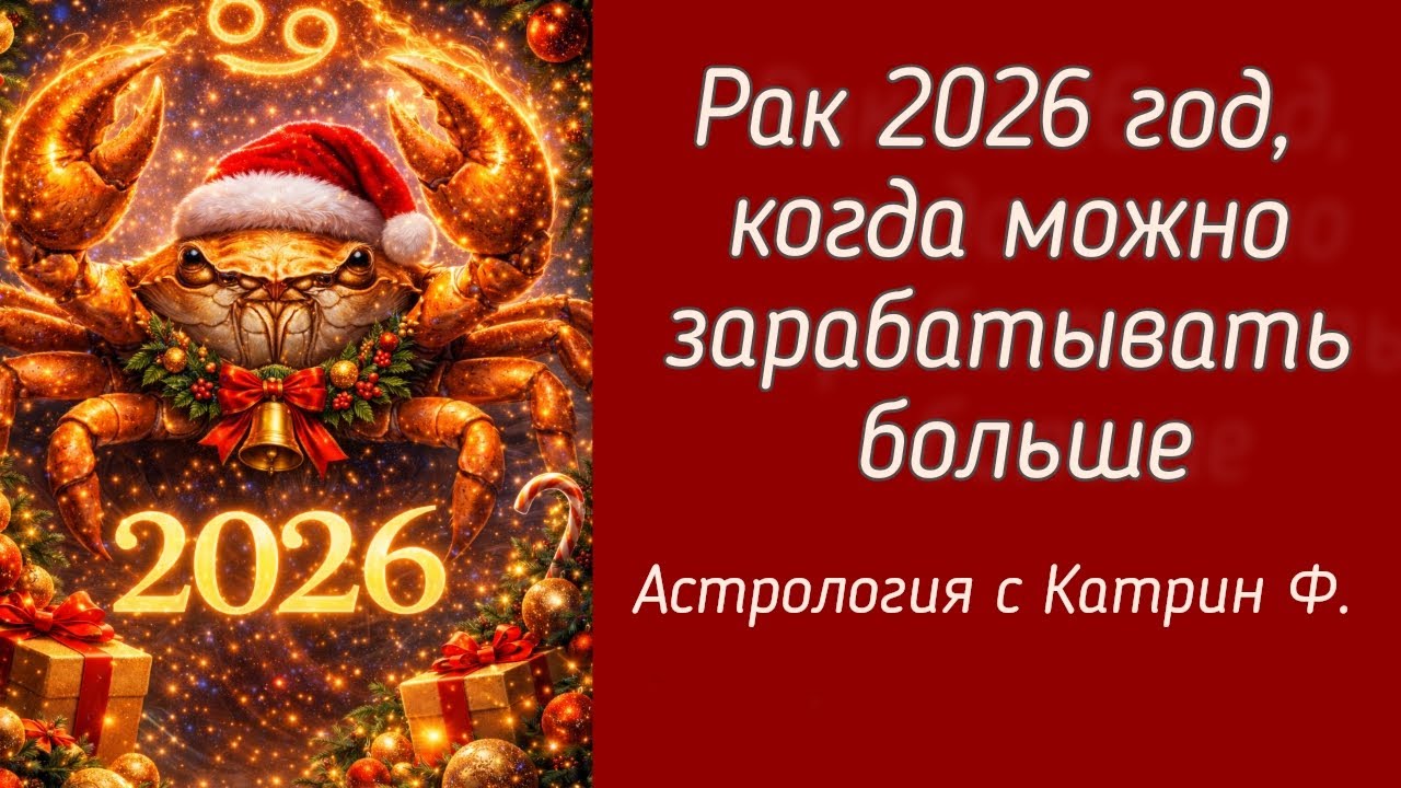 ♋РАК 2026 ГОД 🎄КОГДА МОЖНО💸 ЗАРАБАТЫВАТЬ БОЛЬШЕ ⭐ПРОГНОЗ НА 2026 ГОД 🪐АСТРОЛОГИЯ С КАТРИН Ф💖