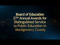 Board of education 27th annual distinguished service to public education awards  2024