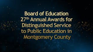 Board of Education 27th Annual Distinguished Service to Public Education Awards - 2024