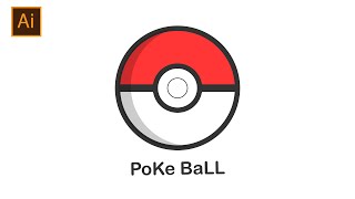 Creating a Simple Poke Ball Logo ( Step by Step ) In Adobe Illustrator