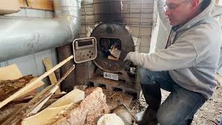 Making bone char with the Boulder Biochar Barrel