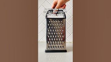 Do you know how to use *all* four sides of your box grater? #kitchenhacks #cookingtips #kitchentools