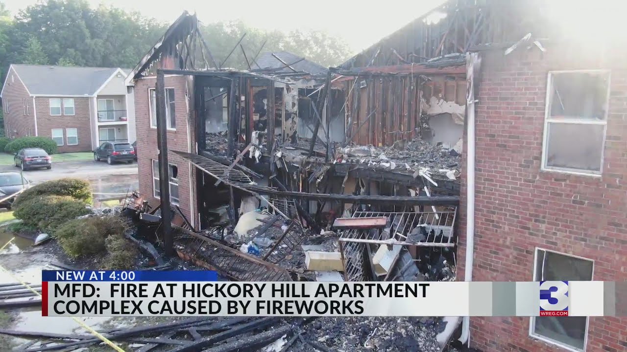 Fire at Hickory Hill apartment complex leaves firefighter injured - YouTube