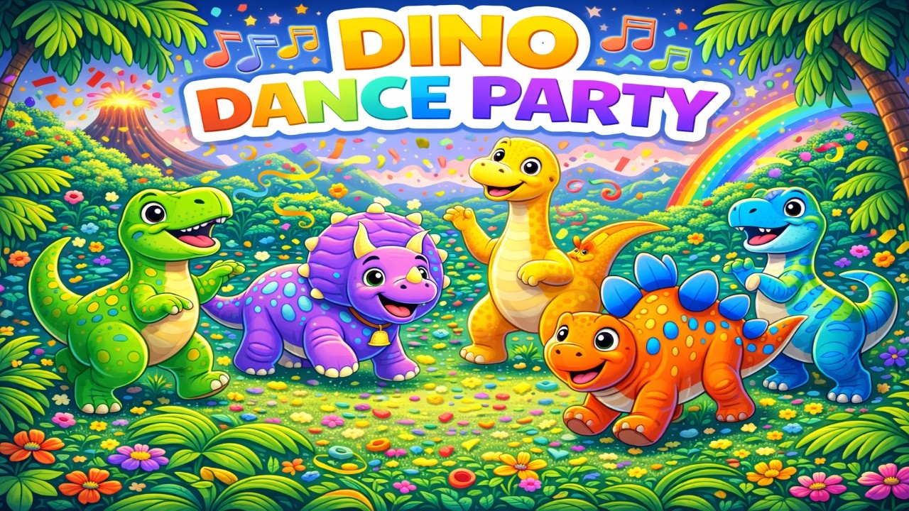 Dino Dance Party: Stomp and Roar with Fun Rhymes!