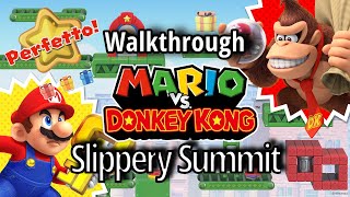 Mario vs Donkey Kong 2024  Slippery Summit All Gifts/Stars Walkthrough (Bonus LVL included)