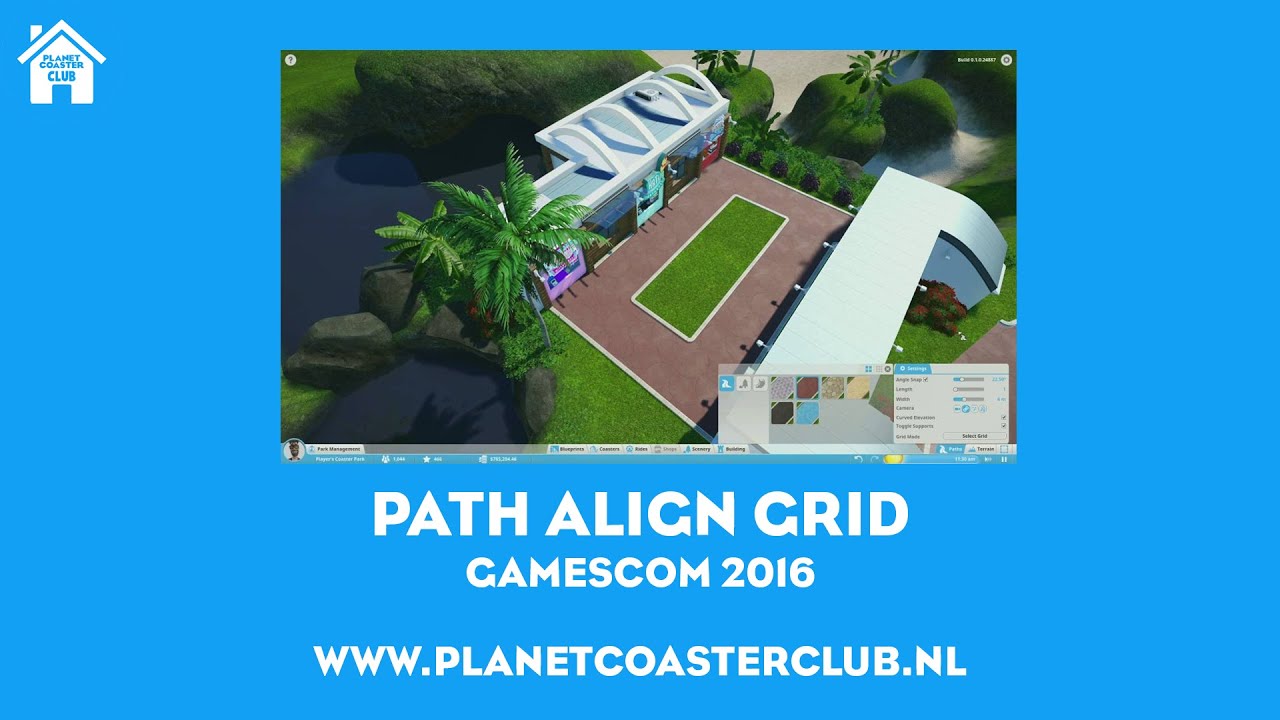 Planet Coaster - Path Align Grid - YouTube