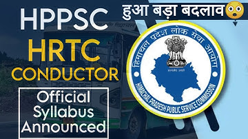 HPPSC Class lll New Syllabus Announced 2023 || HRTC Conductor Syllabus 2023