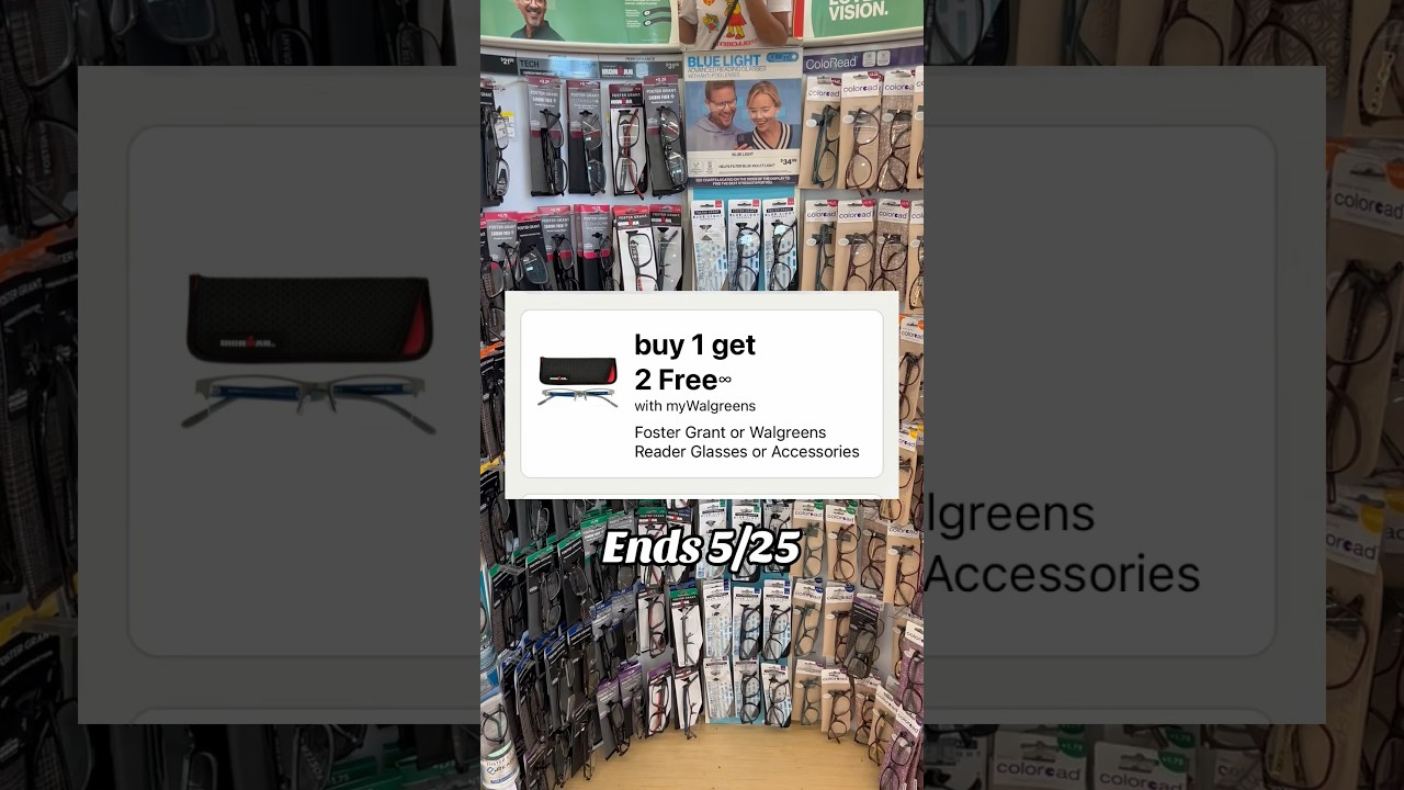 Cheap Reading Glasses at Walgreens this week 5/19-5/25 | Buy 1 Get 2 Free!