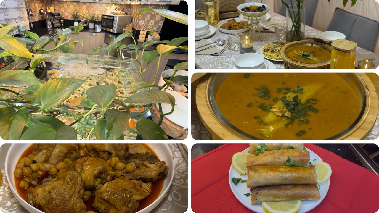 طاولة ثالث يوم رمضان❤️بوراك مفرمج و بنتو مخالفة ،حريرة ،شطيطحة جاج تتغامس في يدامها،شلاضة فلفل 🌶️ ….