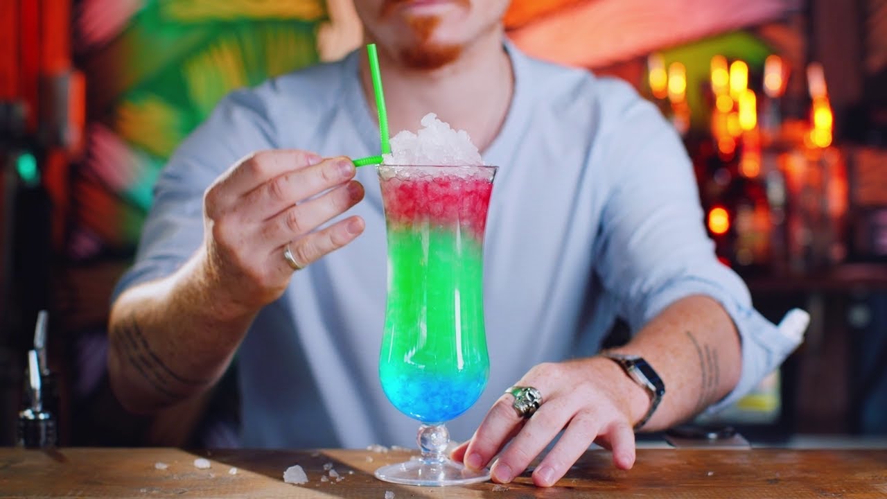 Mermaid On The Beach Colourful Crushed Ice Cocktail Delightful Drinks YouTube