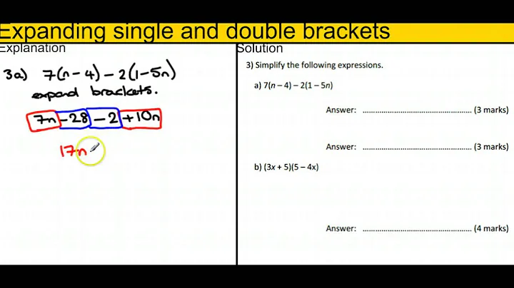 Expanding and Simplifying Single and Double Brackets
