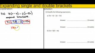 Expanding and Simplifying Single and Double Brackets