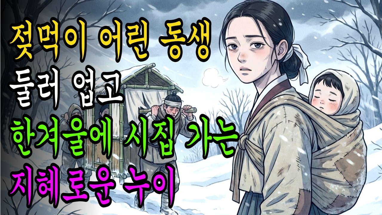 젖먹이 어린 동생을 업고 시집가는 지혜로운 누이 야담ㅣ민담ㅣ설화ㅣ전설ㅣ조선야담ㅣ옛날이야기ㅣ오디오북ㅣ수면ㅣ잠잘때ㅣ권선징악ㅣ효도