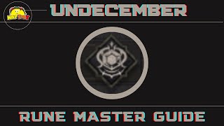 Rune master level basics in Undecember - A dummies guide (from a dummy)