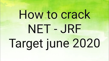 HOW TO CRACK NET- JRF june 2020 ? STRATEGY AND TIME MANAGEMENT