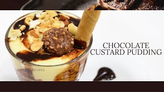 Chocolate Custard Pudding Recipe | Sunday Binges| Easy Dessert Making |Surya Menon