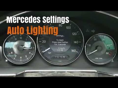 Mercedes Lighting Settings Auto Lights On and Off Menu