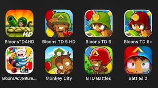 8 Bloons Tower Defense Games - Bloons TD 4-5 HD,Bloons TD 6,Adventure Time,Monkey City,Battles 1-2 screenshot 4