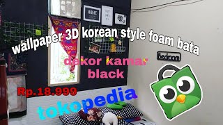 HOME DEKOR, DEKOR KAMAR PAKAI WALLPAPER FOAM | HAUL TOKOPEDIA screenshot 2