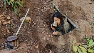 Solo Overnight Inside Earth Shelter | BUSHCRAFT | I Build an Underground Stealth Bunker