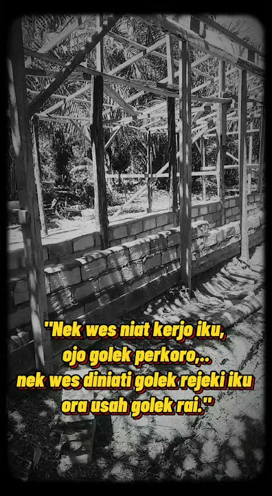 Kerjo Niku Ojo Golek Rupo.