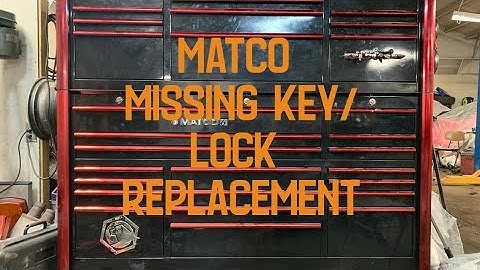 Matco toolbox missing keys/lock replacement and description of how locks work.