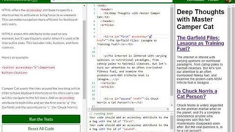 Applied Accessibility Make Links Navigatable with HTML Access Keys free code camp   Dani