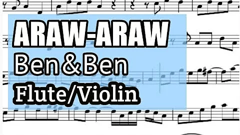 Araw Araw Ben&Ben Flute Violin Sheet Music Backing Track Play Along Partitura