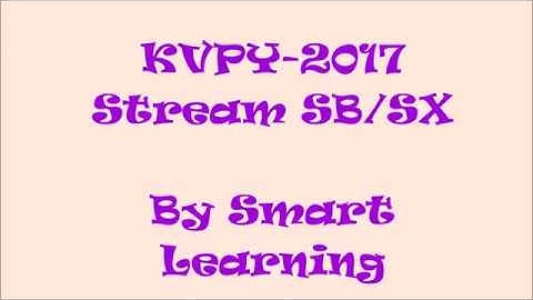 KVPY -2017 Stream SB/SX (19th Nov) Full Solution -CHEMISTRY