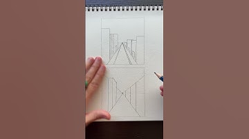 One point perspective drawing tip #drawingtutorial #howtodraw #arttutorial #drawing