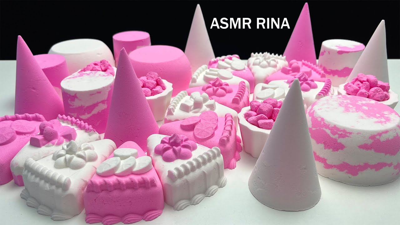 ASMR super crunchy baking soda 🤍+💗