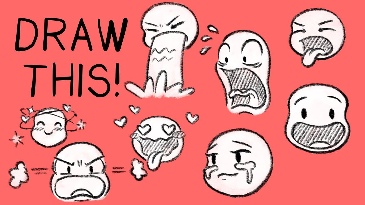 Как рисовать выражения лиц персонажей