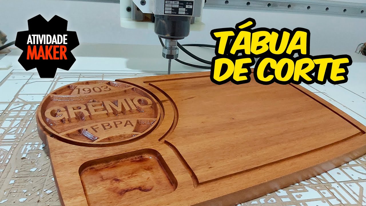 Usinando Tábua de Corte de Time de Futebol - CNC Router Revolution