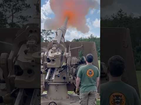 Flak 37 88mm Firing WW2Armor Flak Tank Germanengineering Ww2 Reenactment Wwii Military War 