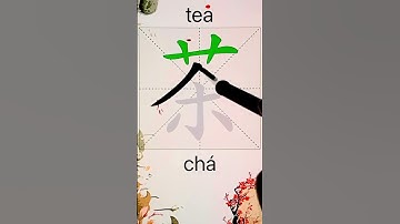 How to Write 茶(tea) in Chinese? App Name :《ViewChinese》&《My HSK》