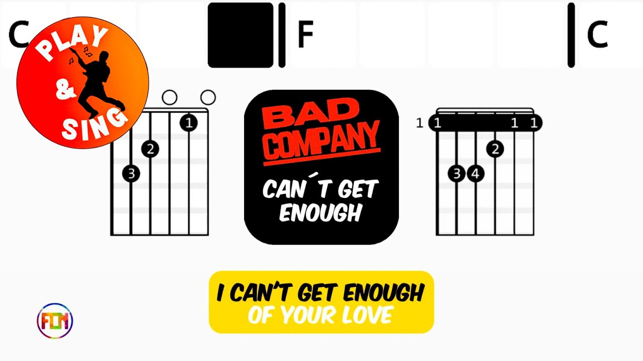 Bad Company - Can´t Get Enough | Scrolling Guitar Chords & Lyrics