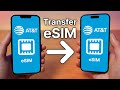 How to transfer att esim from one iphone to another