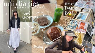 uni vlog ˙ ̟🐇 !! melrose trading post, cafe telegrama, cutting bangs, studying