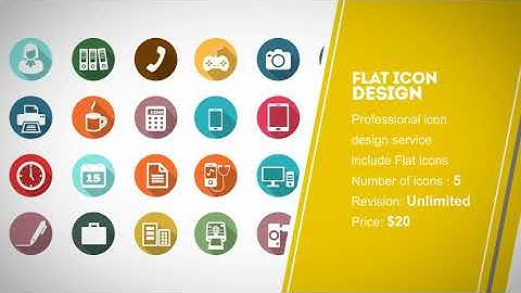 Design modern icons and flat icons