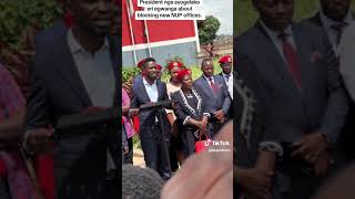 He Robert Kyagulanyi Nga Oyogela Eri Egwanga Kusonga Za Police Ku Blockinga Nup Office E Kawempe