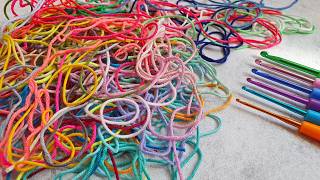 : WOW! Look what a beauty! The cutest yarn leftover idea ever! Crochet