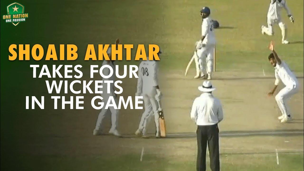 Shoaib Akhtar takes four wickets in the game Ghani Glass vs SBP
