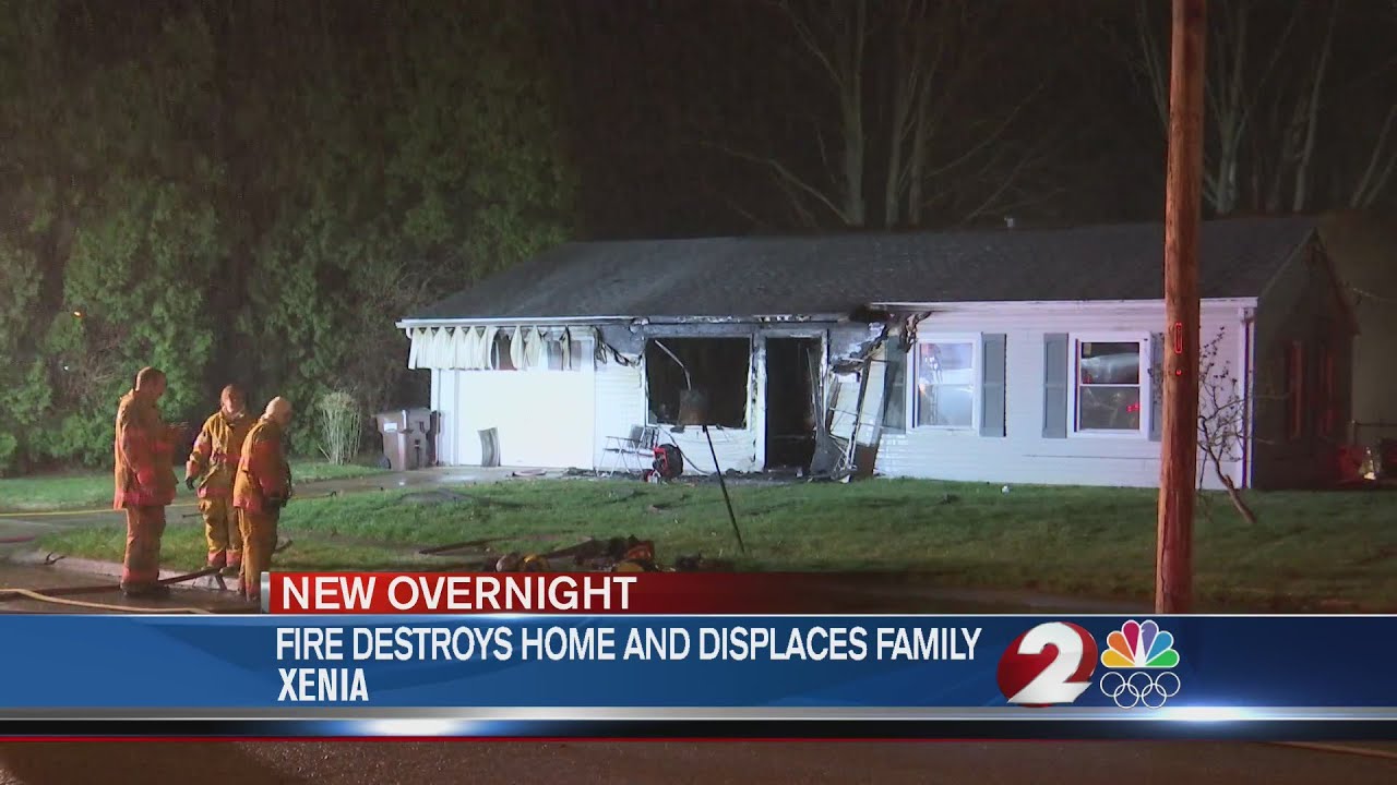 Family displaced after fire destroys home in Xenia - YouTube